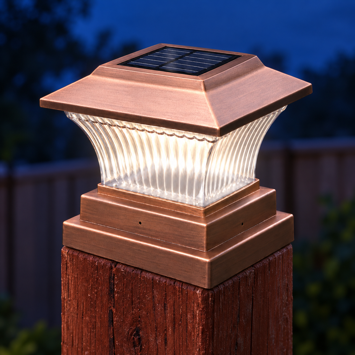 Bronze Solar Post-Cap Light