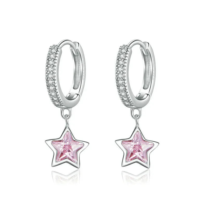 Women's Fashion Personality Pentagram Earrings Ladies