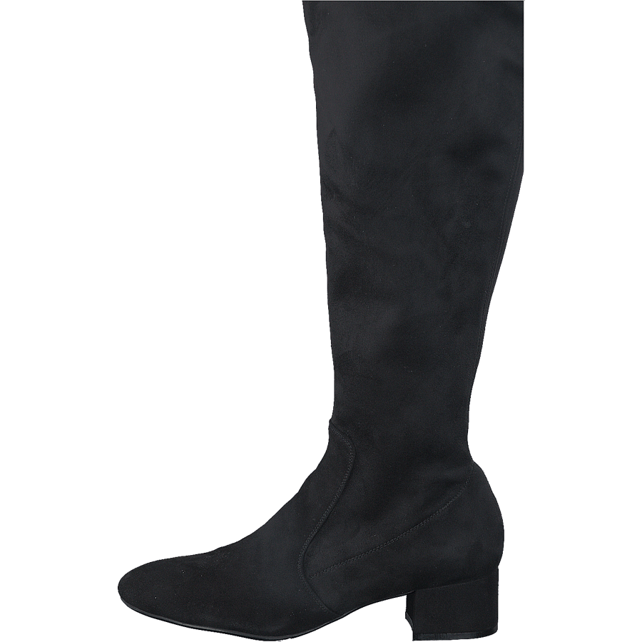 500 Black Suede Stretch Black