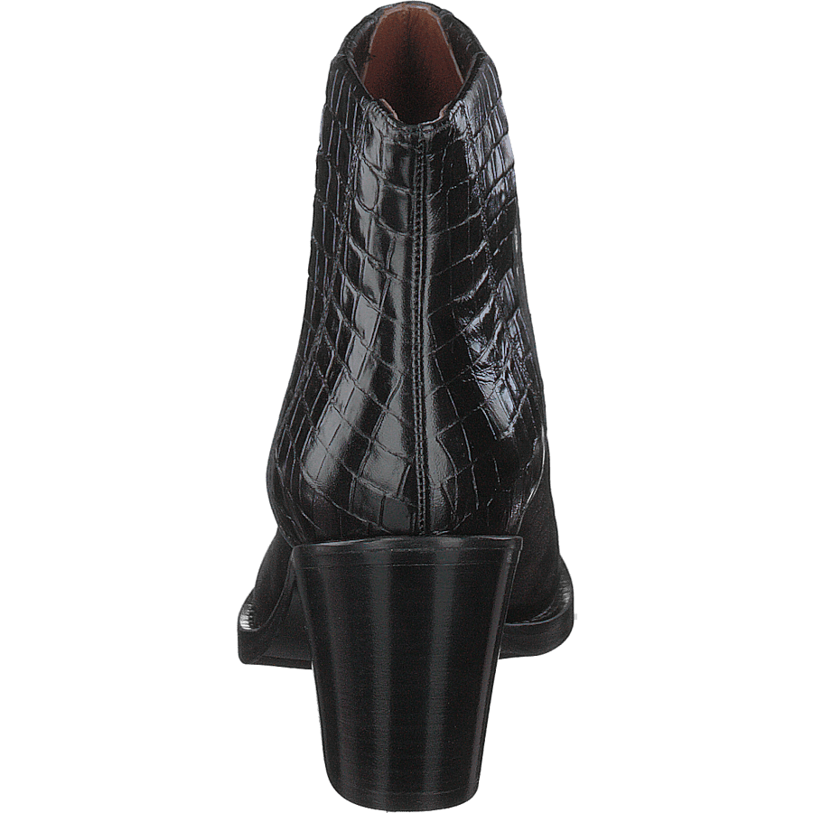 Luisa High Croco Black