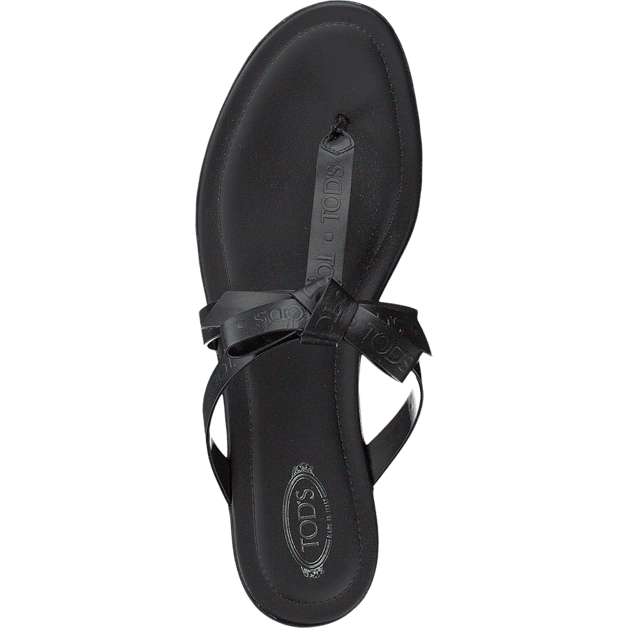 Gomma Bow Sandal Nero