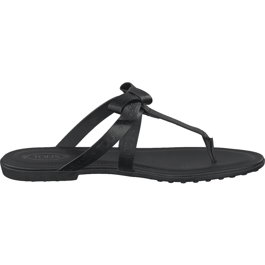 Gomma Bow Sandal Nero
