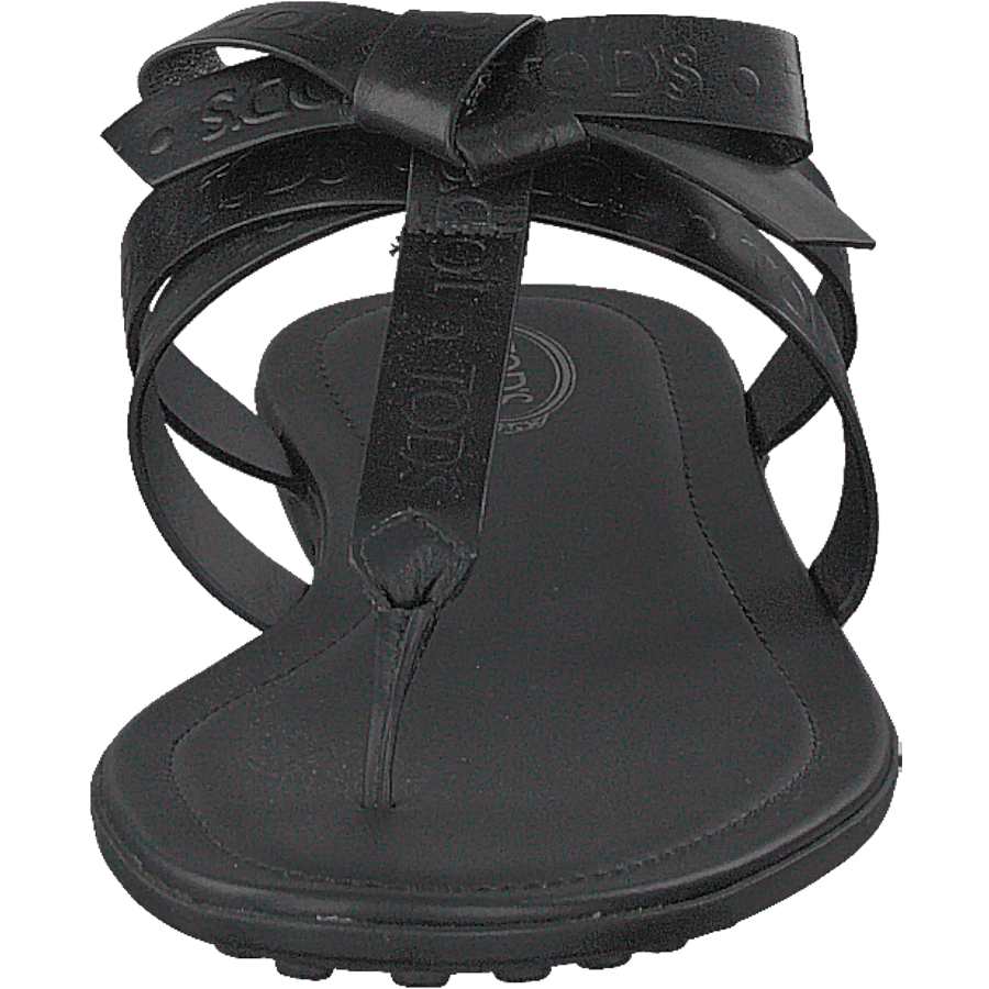 Gomma Bow Sandal Nero