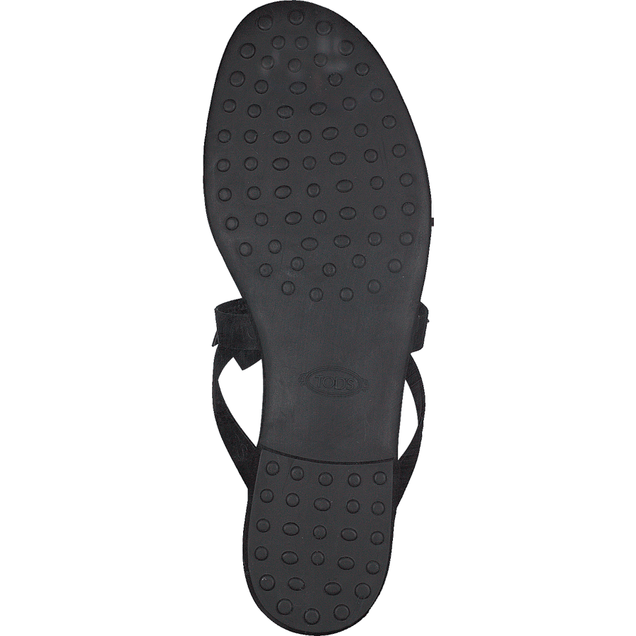 Gomma Bow Sandal Nero