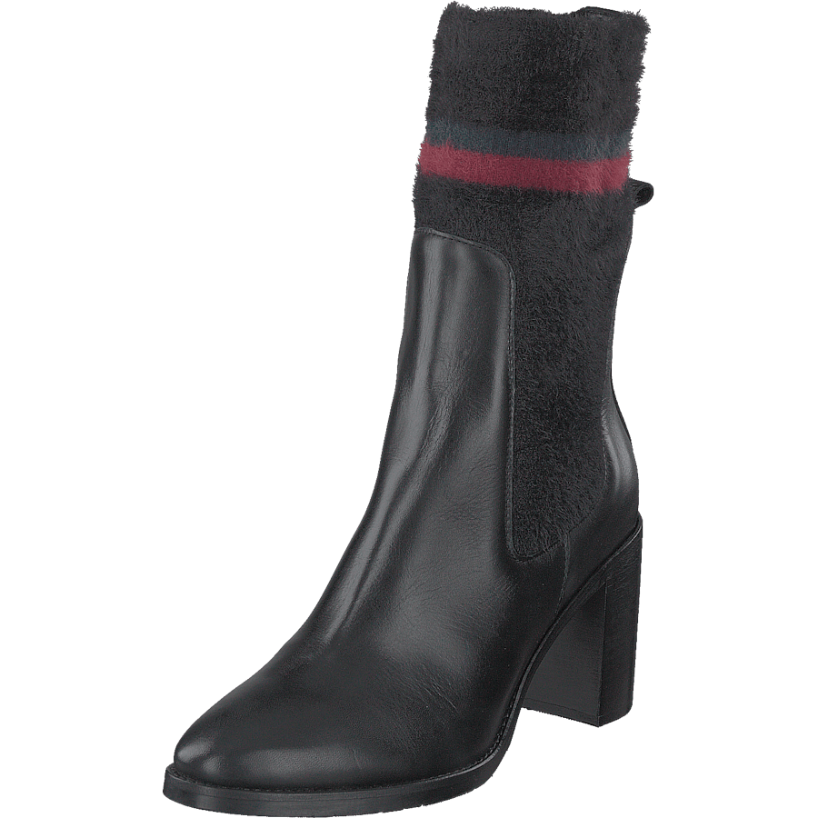 Cosy High Heel Leather Black