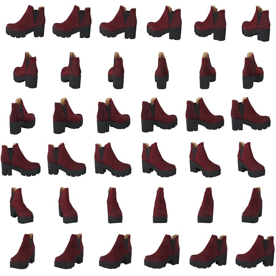 Mid Platform Boot Bordo