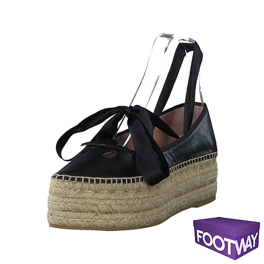 The Mouse Platform Espadrille Black