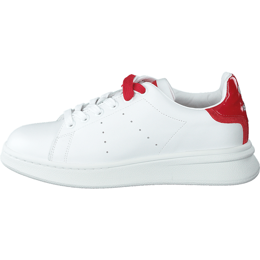 The Tennis Shoe White-red