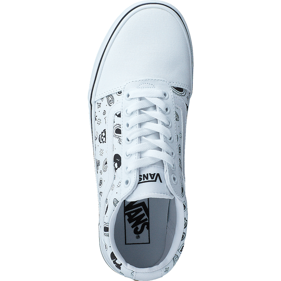 Mn Ward (skull Bandana) White/white