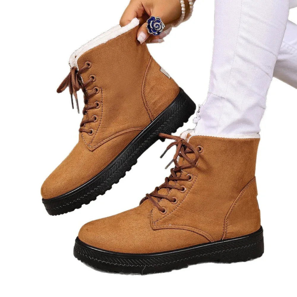 Women's Fashionable Waterproof High-Top Cotton-Padded Autumn Winter Snow Boots