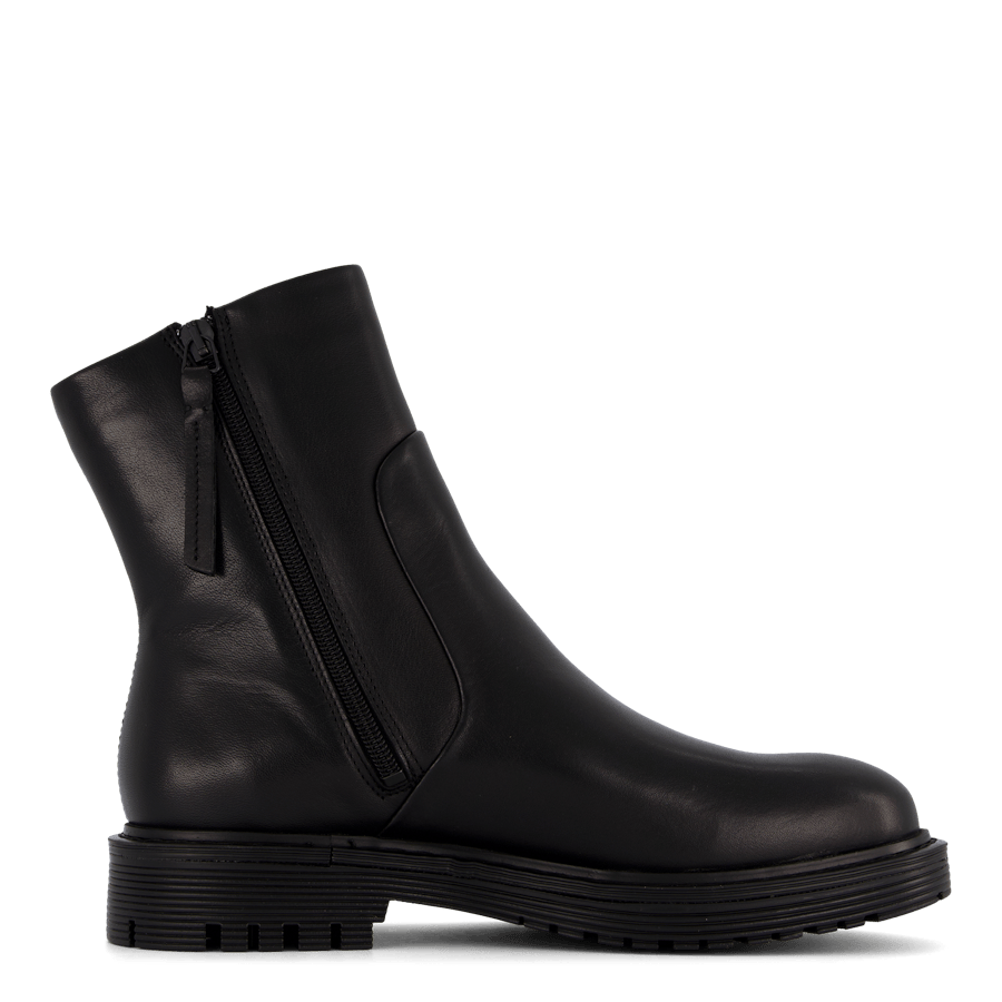 Solid W Leather Shoe Black Sky