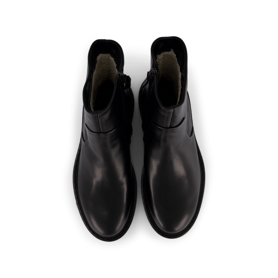 Solid W Leather Shoe Black Sky
