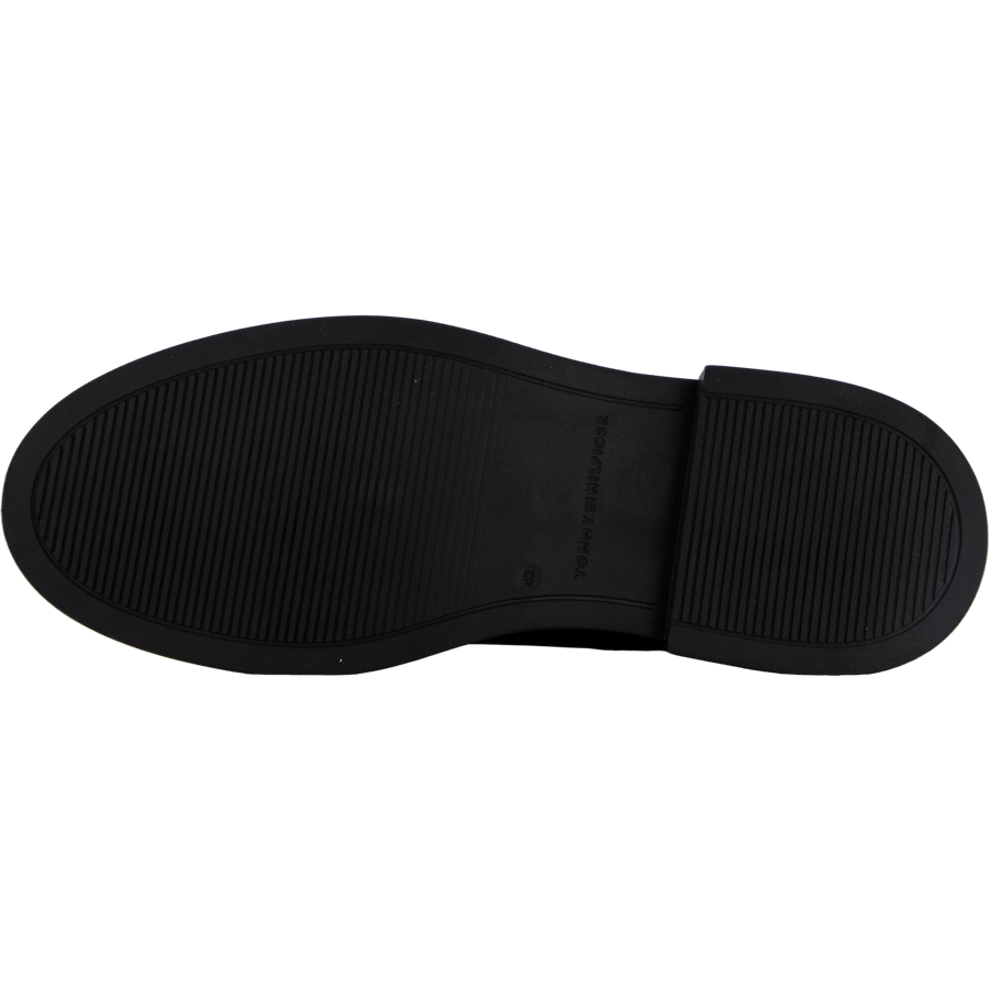 Minimal Leather Chelsea Logota Black