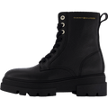 Bicolor Leather Lace-up Black