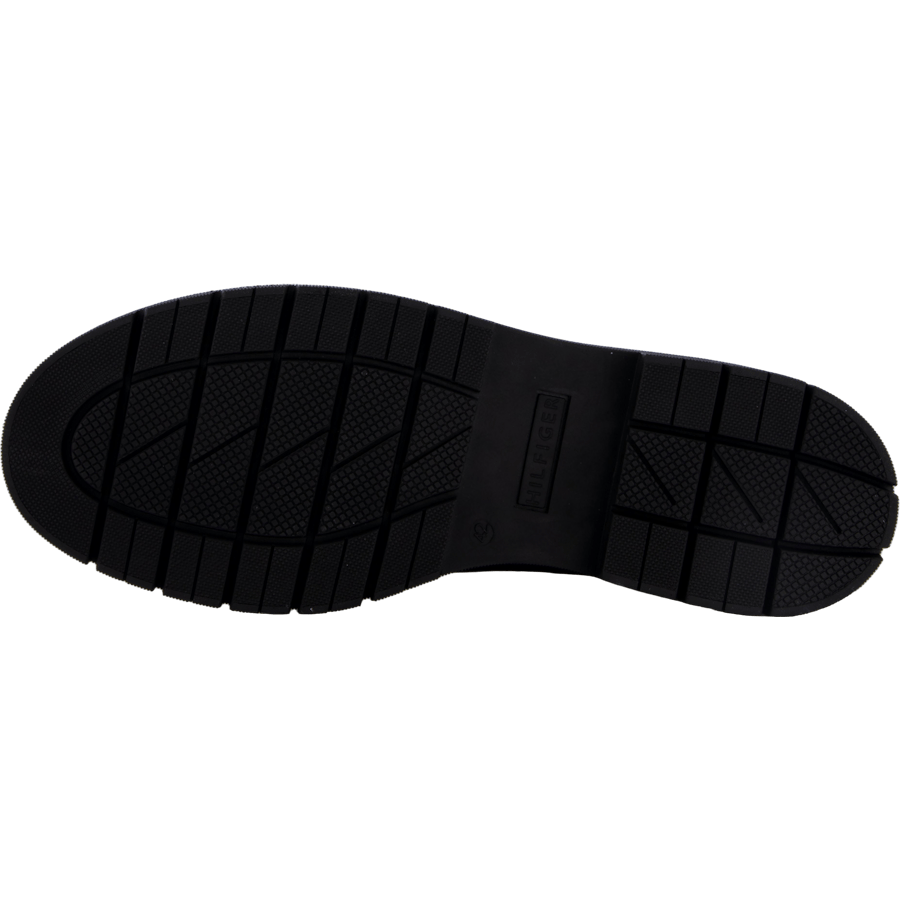 Cleated Lace-up Lthr Mix Mono  Black