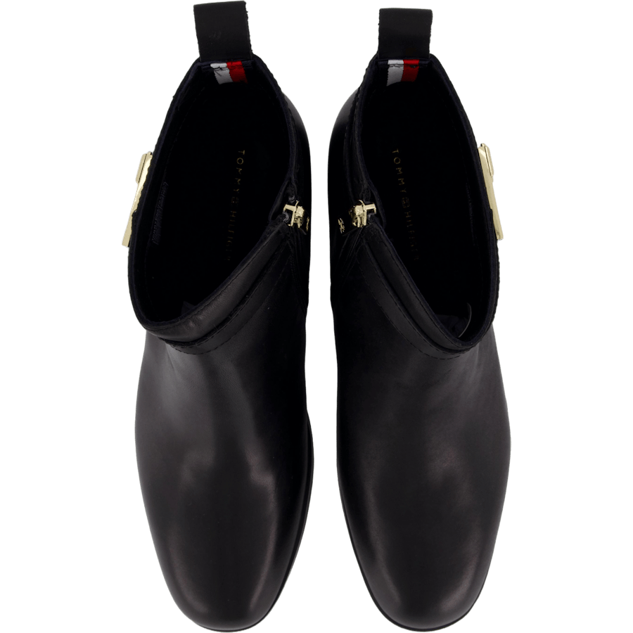 Th Logo Mid Heel Bootie Black