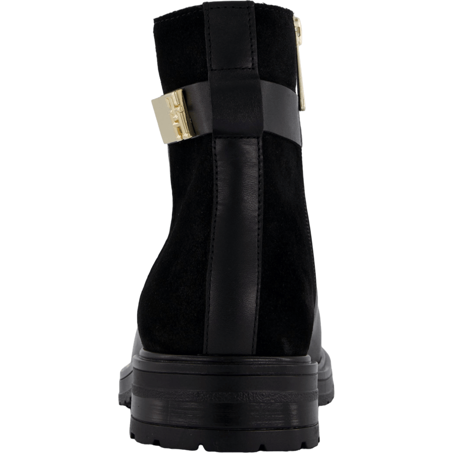 Th Logo Leather Mix Chelsea Black