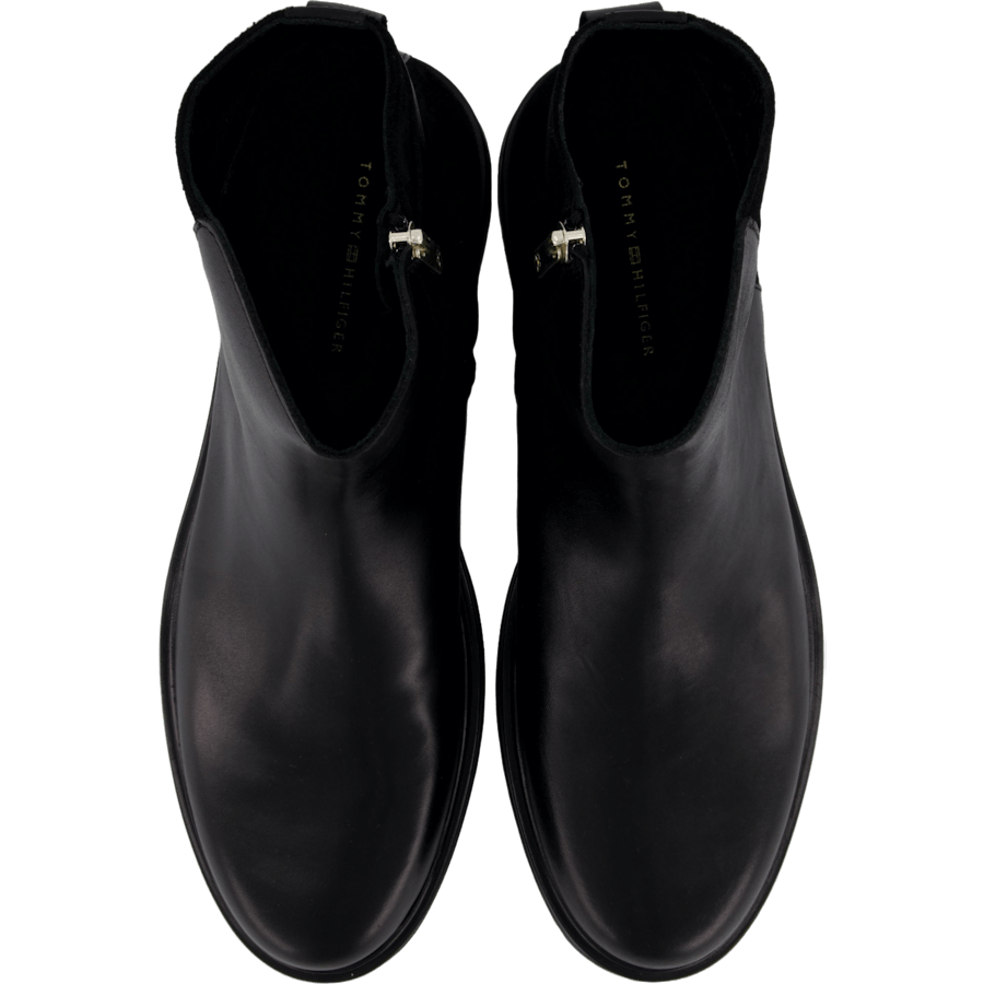 Th Logo Leather Mix Chelsea Black