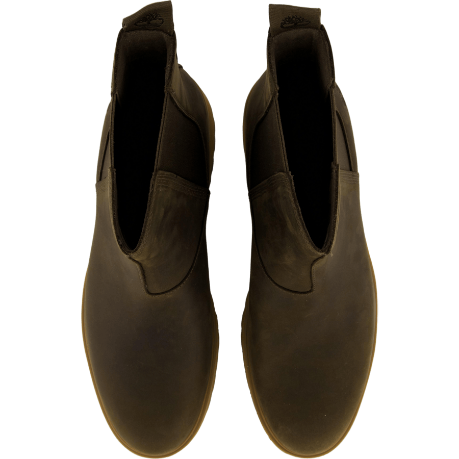 Mid Chelsea Boot Olv Full Grain