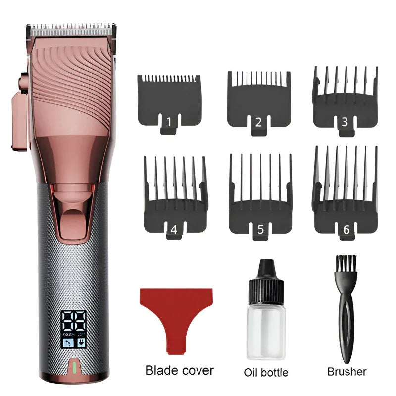 LCD Digital Display Rechargeable Metal Hair Trimmer Shaver