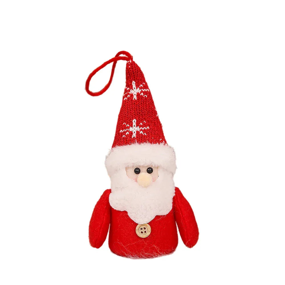 Decorative Creative Cartoon Old Snowman  Sants Reindeer Glowing Christmas Dolls