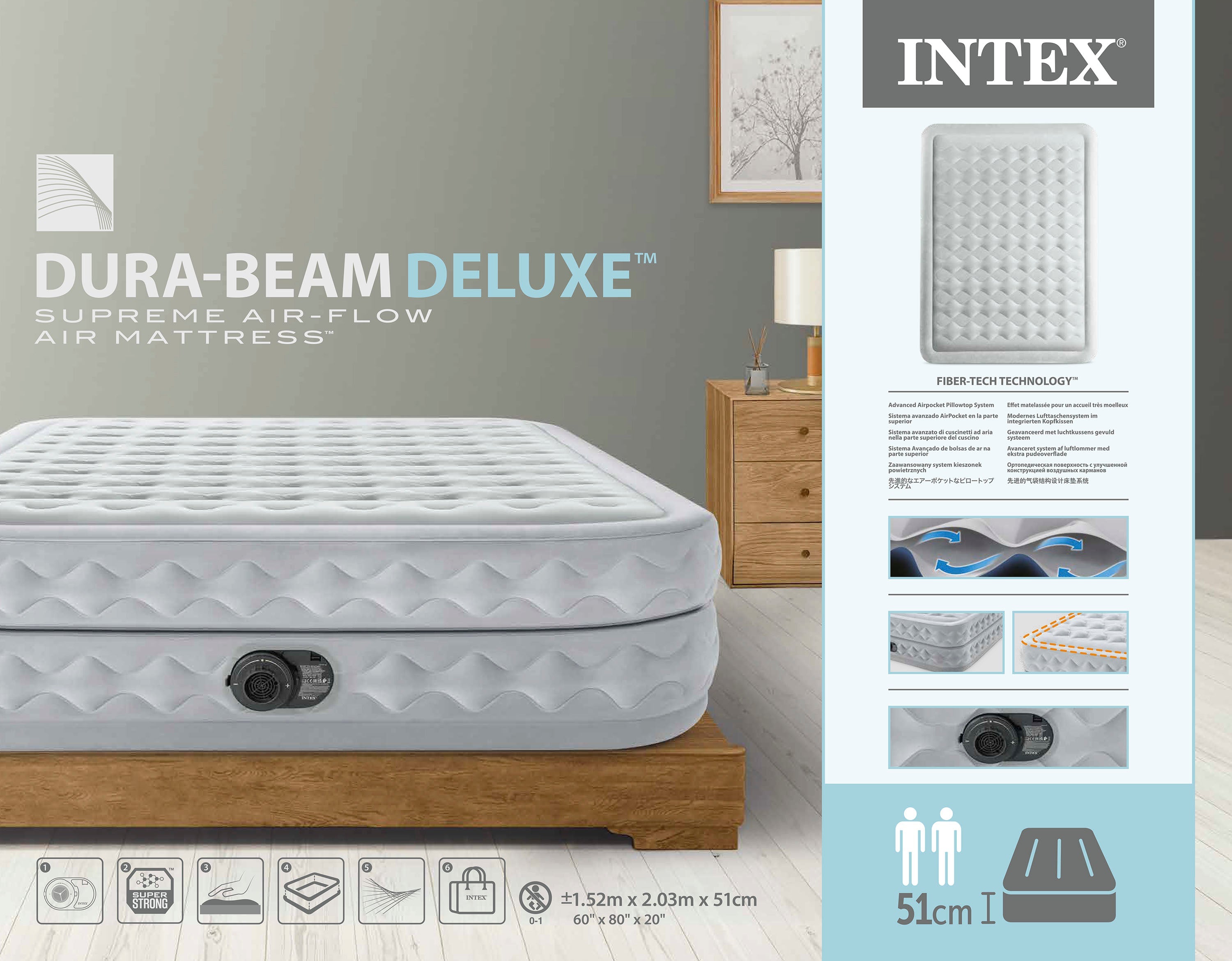 INTEX Supreme Air-Flow Luftmadrass - Dubbel