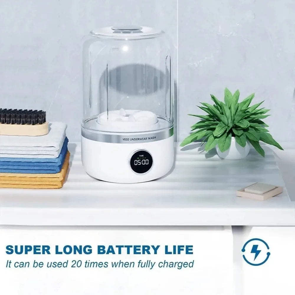 Cordless Portable Washing Machine Underwear Baby Clothes Washer with Quiet Motor
