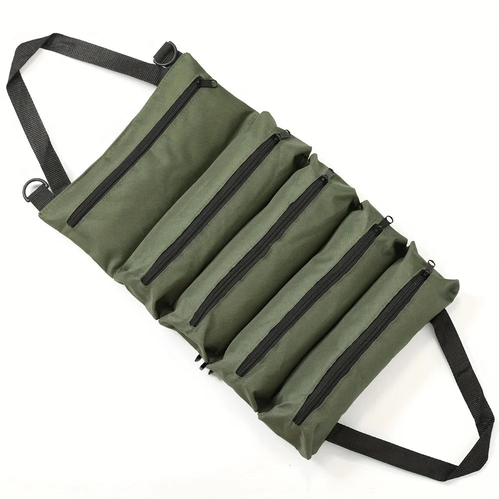 Multi-Purpose Tool Roll Bag Portable Oxford Repair Tool Bag Wrench Organizer Car First Aid Kit Wrap Roll Storage Bags