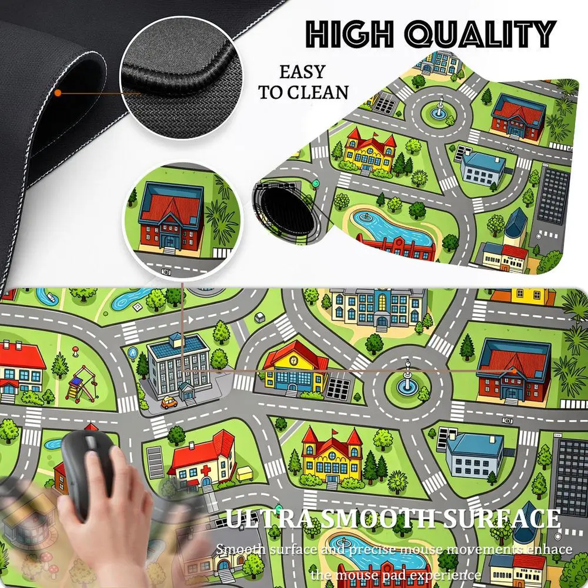 Cartoon City Road Desk Mat
