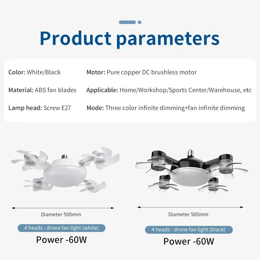 Socket Ceiling Fan Light