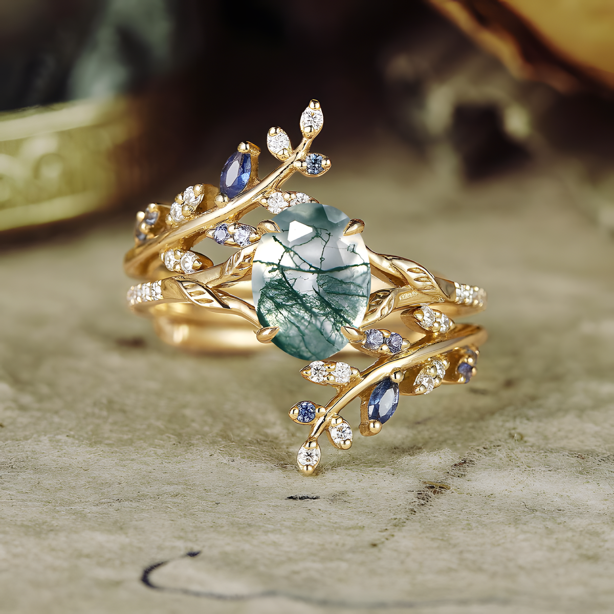 Leaf-Vine Stacking Ring Set