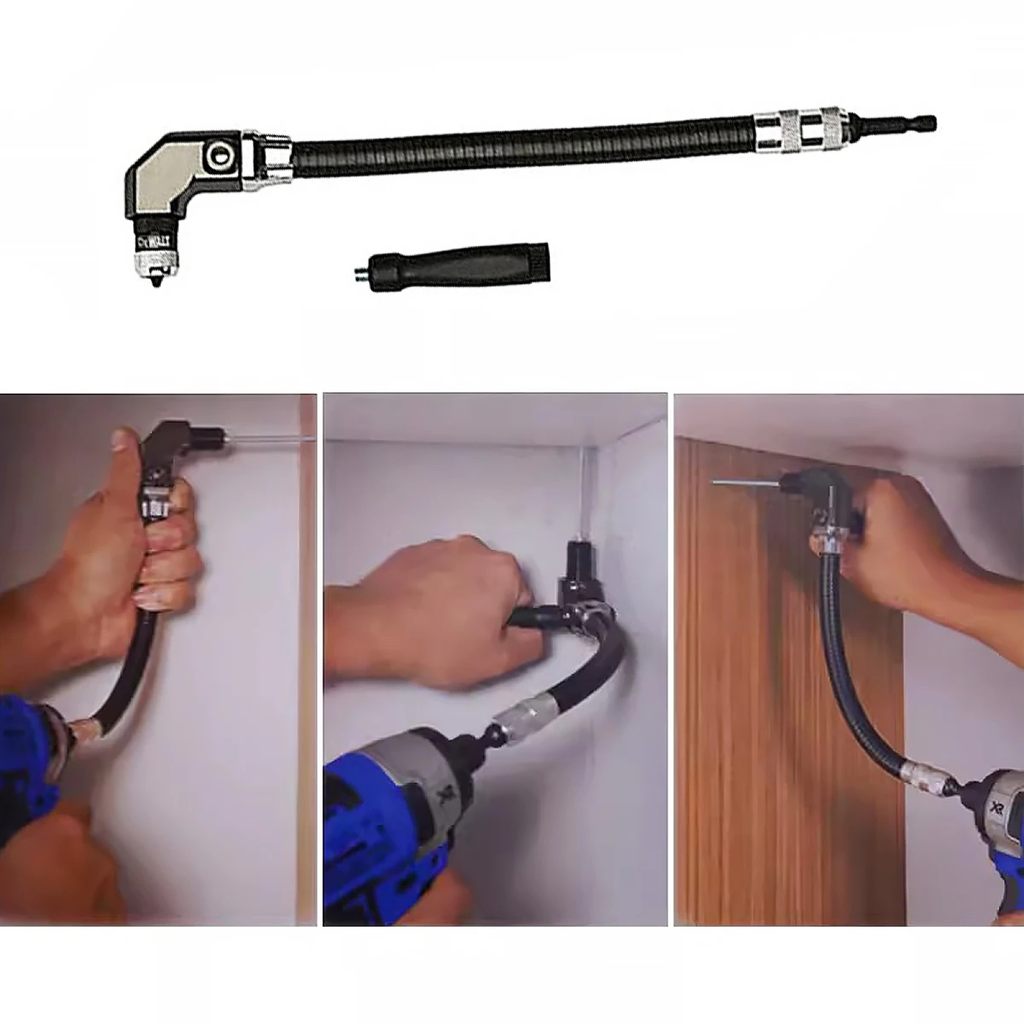 Flexible Right-Angle Drill Attachment