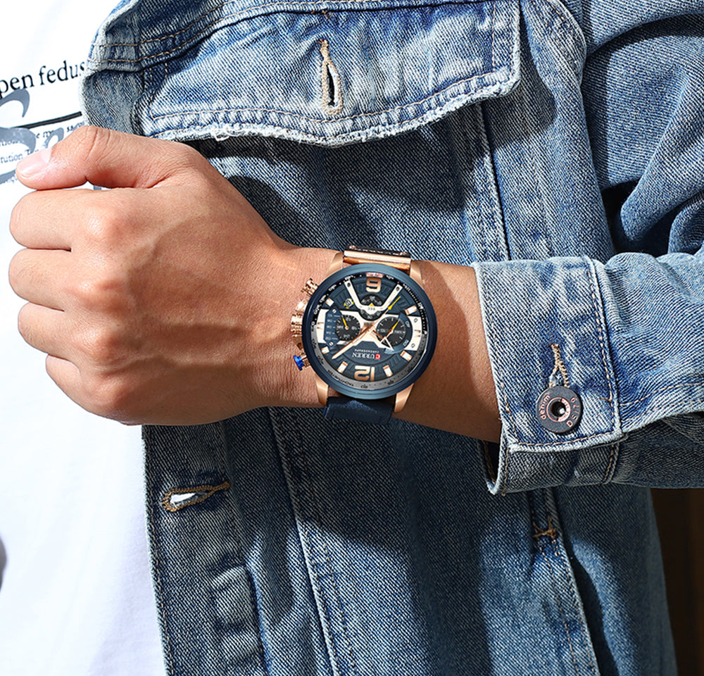Curren Herrenuhr mit Chronograph und Box