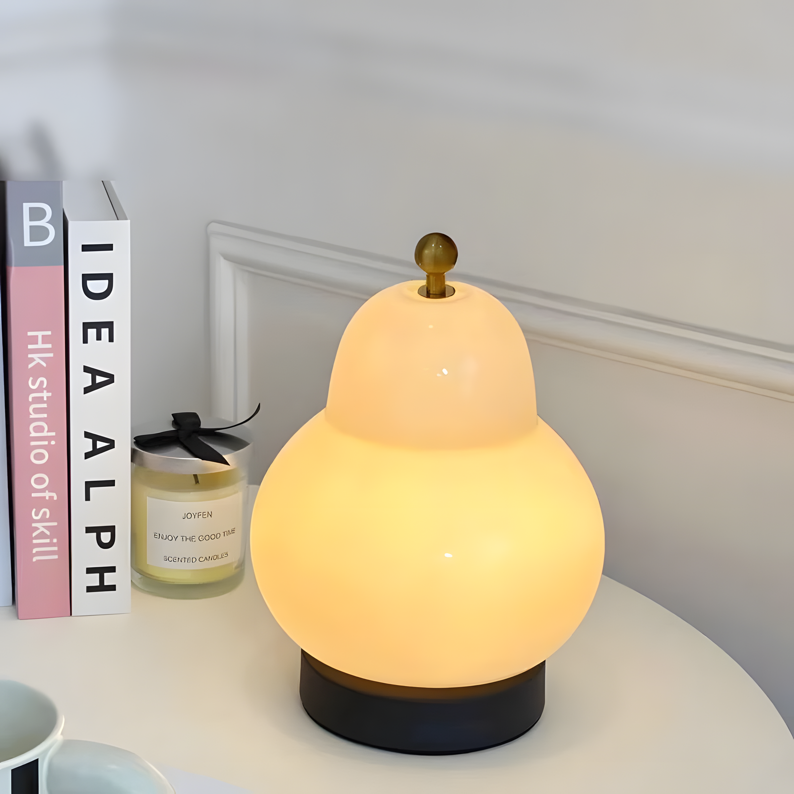 Glass Pear Table Lamp