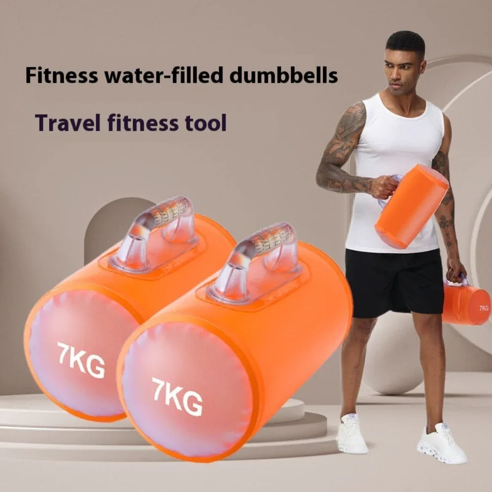 7kg Portable Foldable Water Filled Fitness Strength Dumbbells