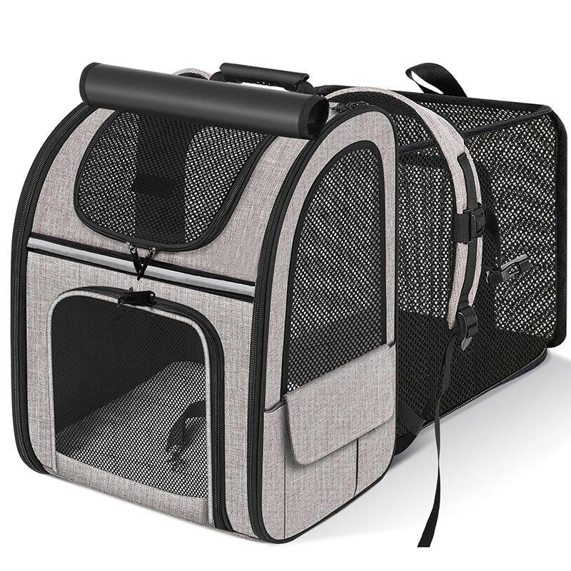 Expandable Spacious Breathable Pet Cat Dog Bag Backpack