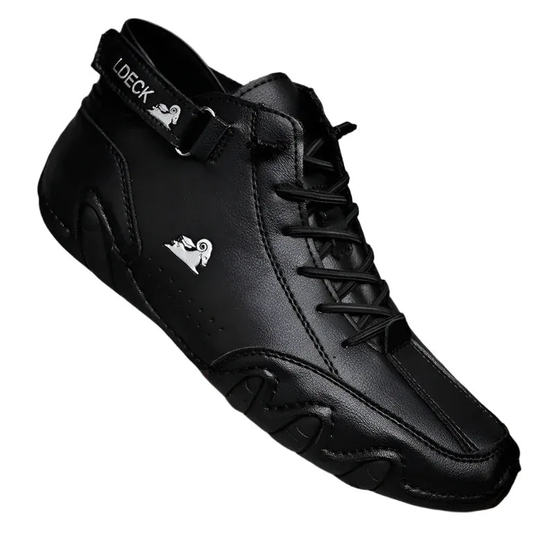 Men Ankle Boots Autumn Winter Suede Velcro Shoes Fashion Lace-up Sneakers