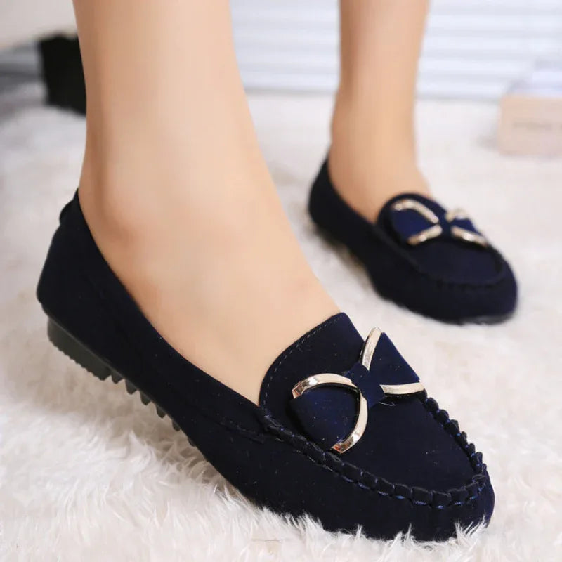 Fashion Bowknot Flats Shoes Women Casual Solid Loafers Cozy Summer Shoes