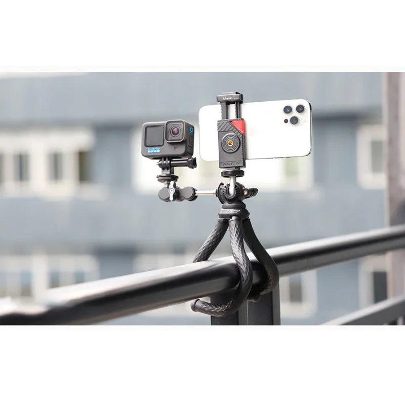 Ulanzi FT-01 Tripod flexibelt 360 grader kulledshuvud 1/4" skruv / Mobilhållare / Tillbehörssko - Bläckfisk