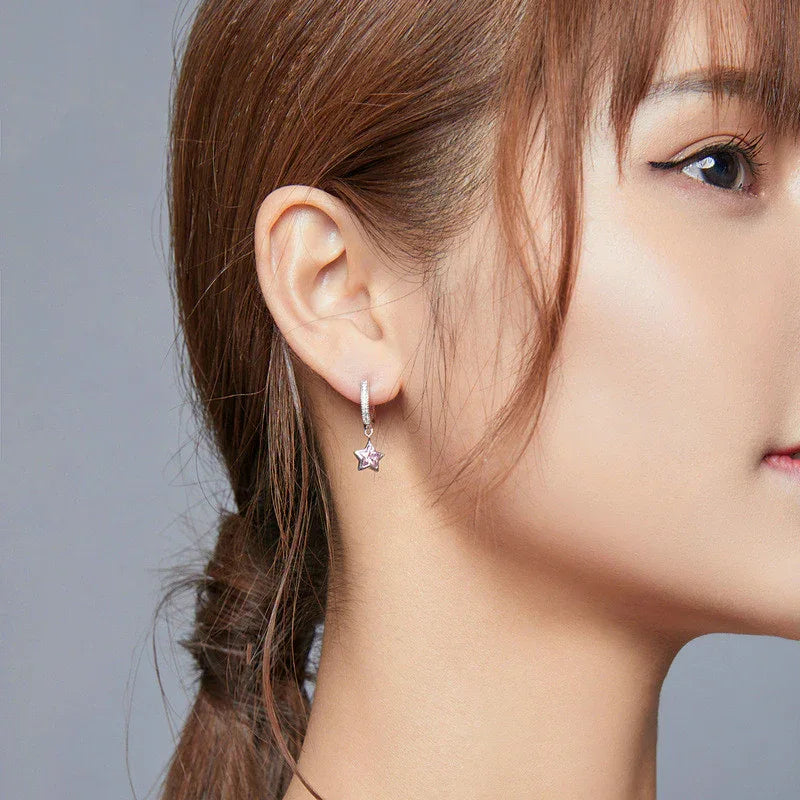 Women's Fashion Personality Pentagram Earrings Ladies