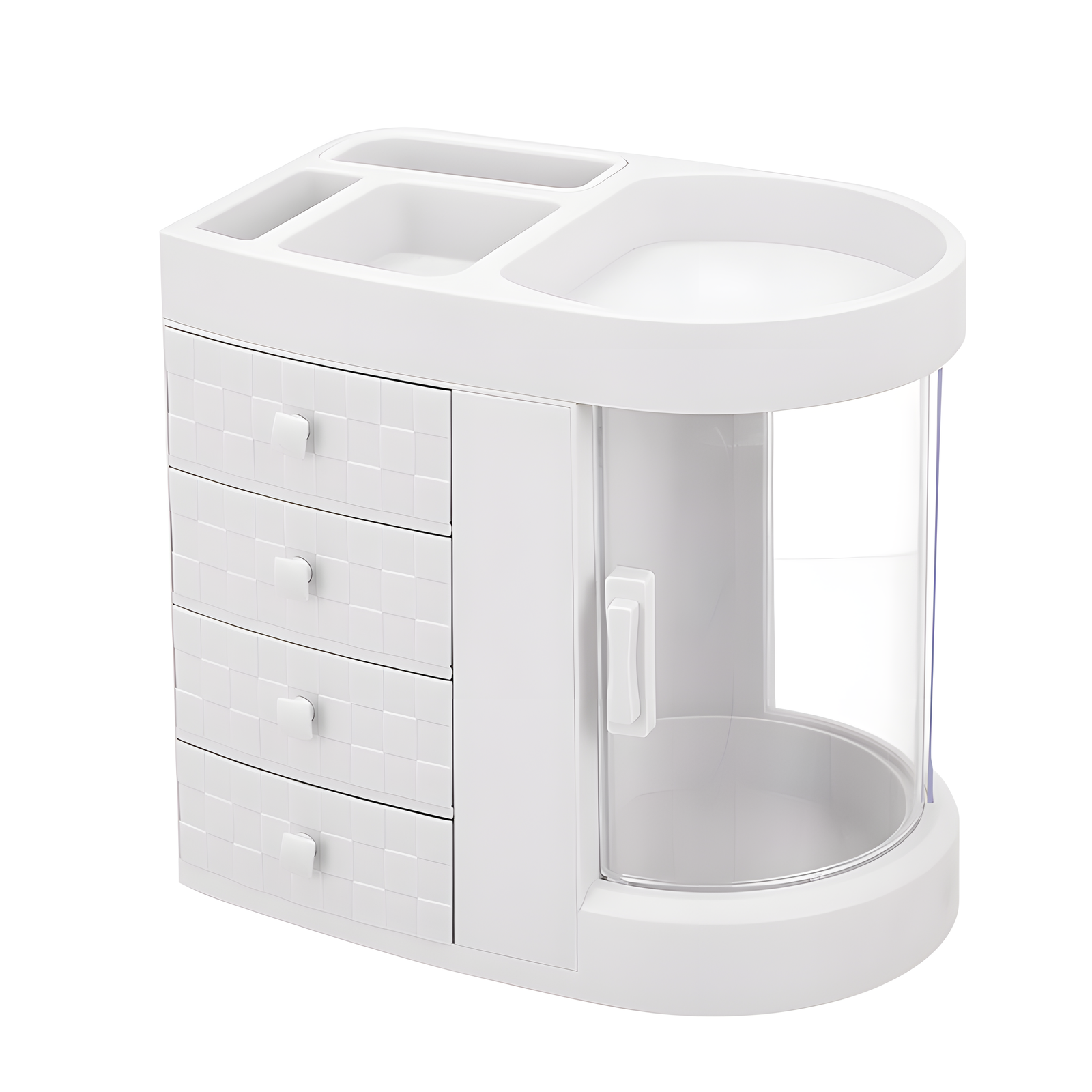 Rotating Makeup Organizer With Drawers