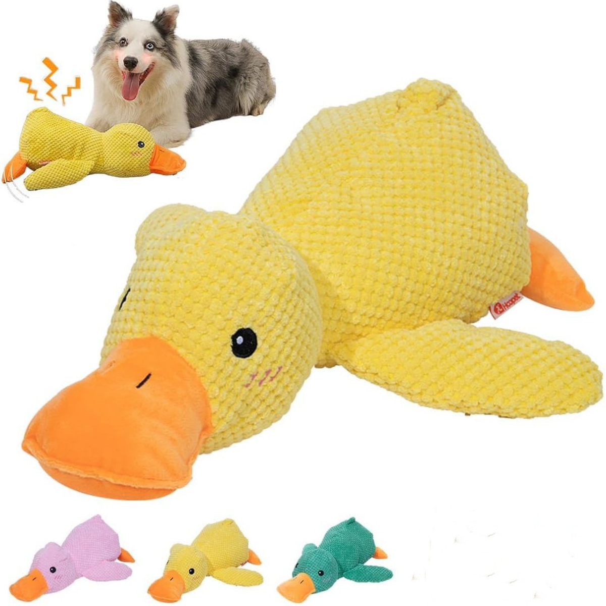 Squeaky Duck Plush Dog Toy