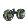 Dual-Head Fan for Car Seats