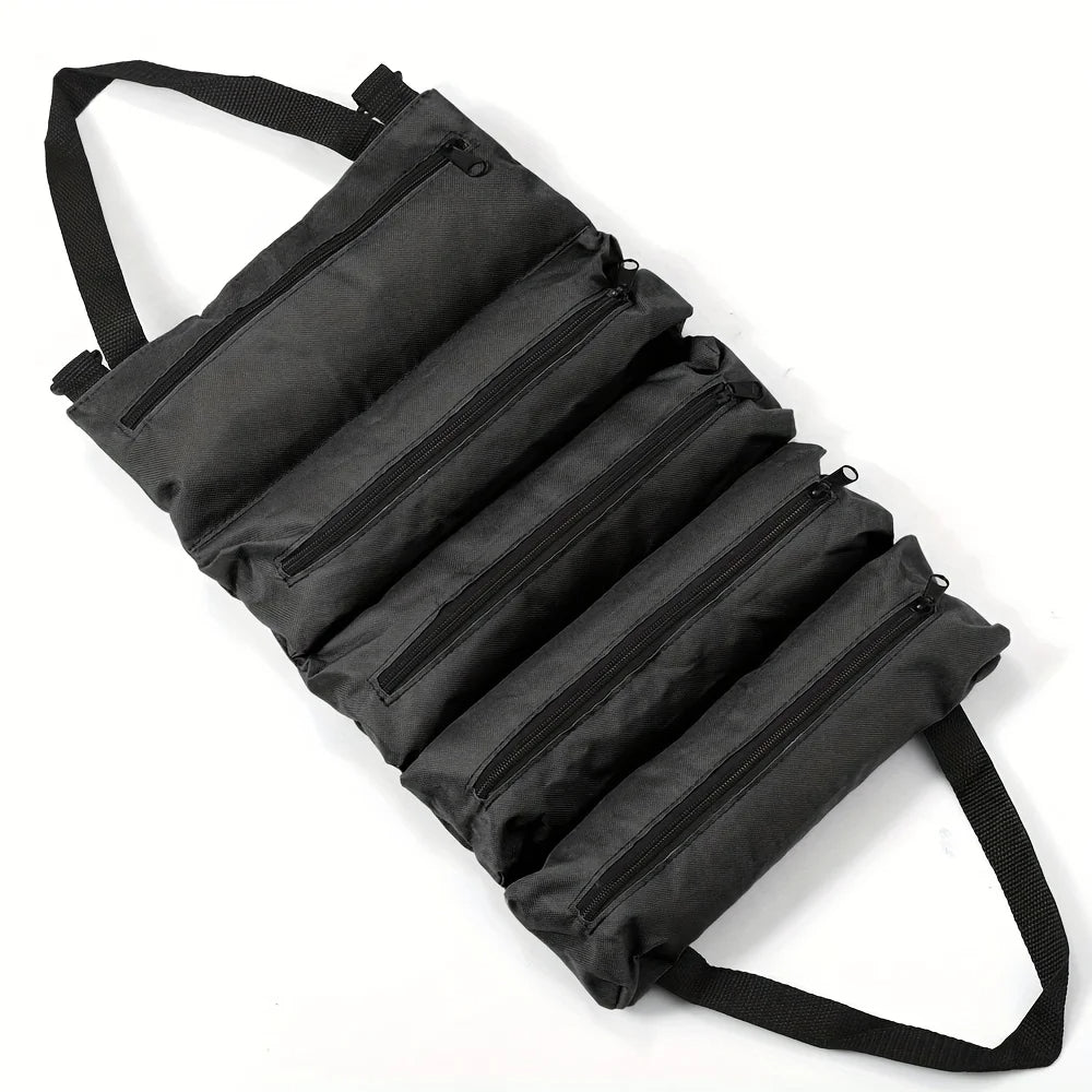 Multi-Purpose Tool Roll Bag Portable Oxford Repair Tool Bag Wrench Organizer Car First Aid Kit Wrap Roll Storage Bags