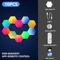 RGB Bluetooth LED Sechseck-Wandleuchte für den Innenbereich