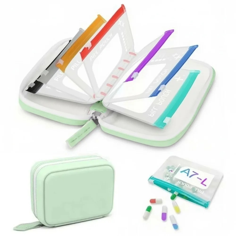 Portable Silicone Pill Pouch Organizer
