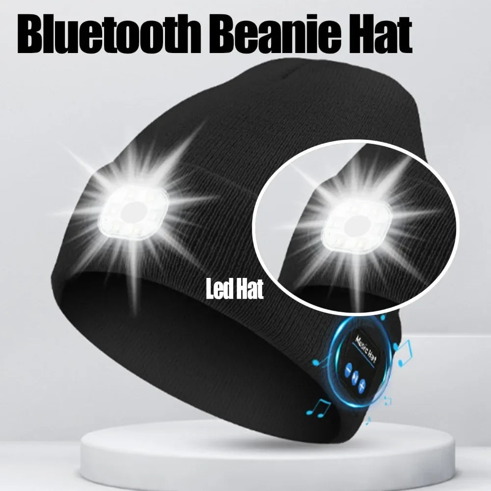 3-in-1 Function Bluetooth Beanie with Light