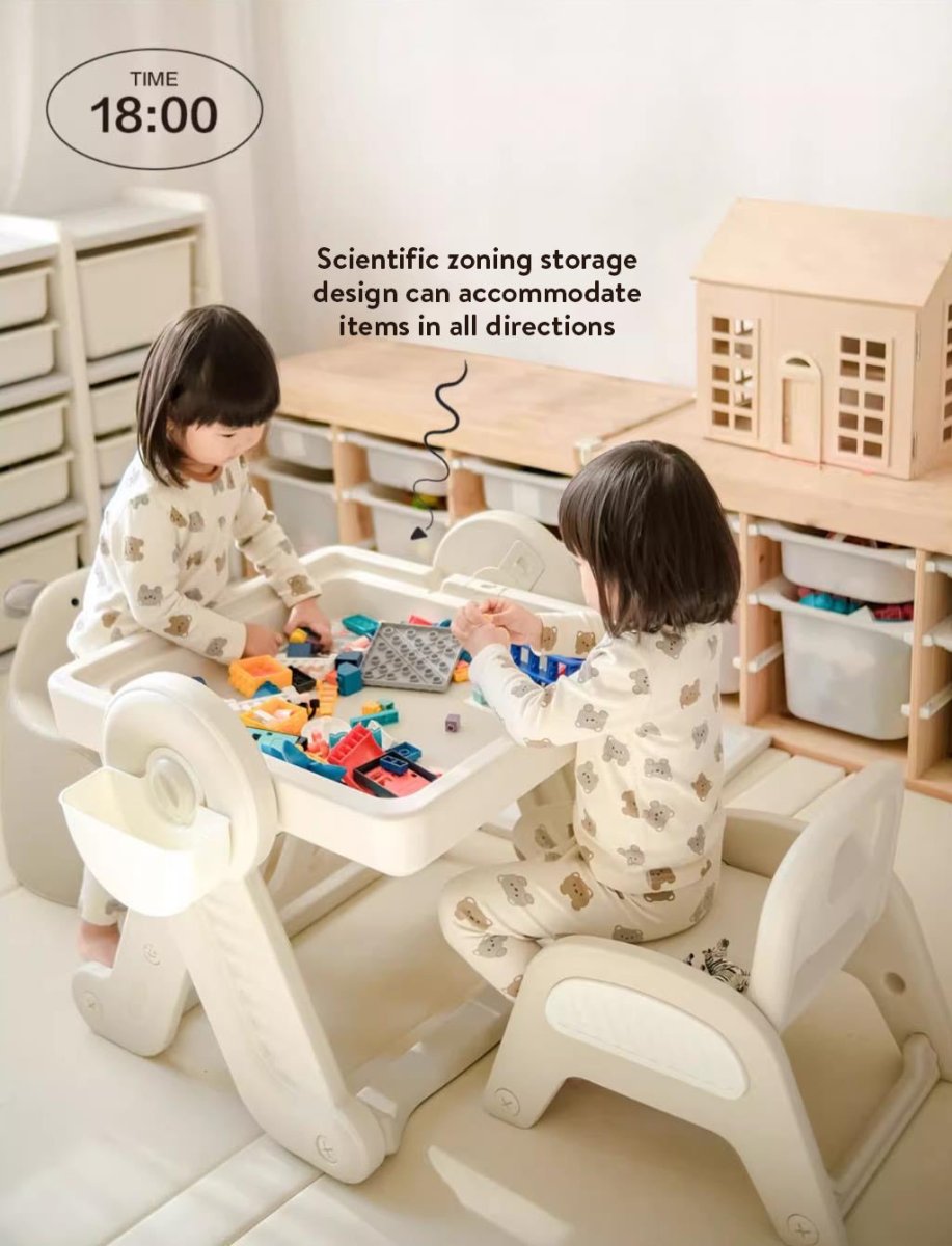 8-In-1 Artist Early Education Building Block Table & Chair Set-4