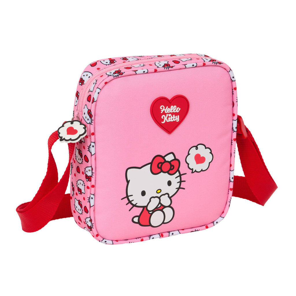 Axelväska Hello Kitty för barn, rosa, justerbart band