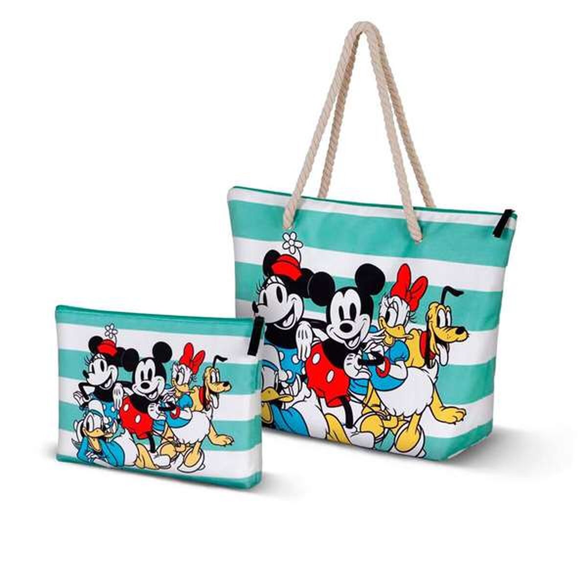 Strandväska Mickey Mouse, flerfärgad, rymlig